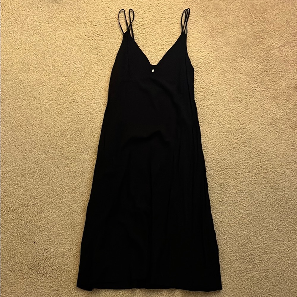 Elegant Black Spaghetti Strap Dress